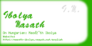 ibolya masath business card